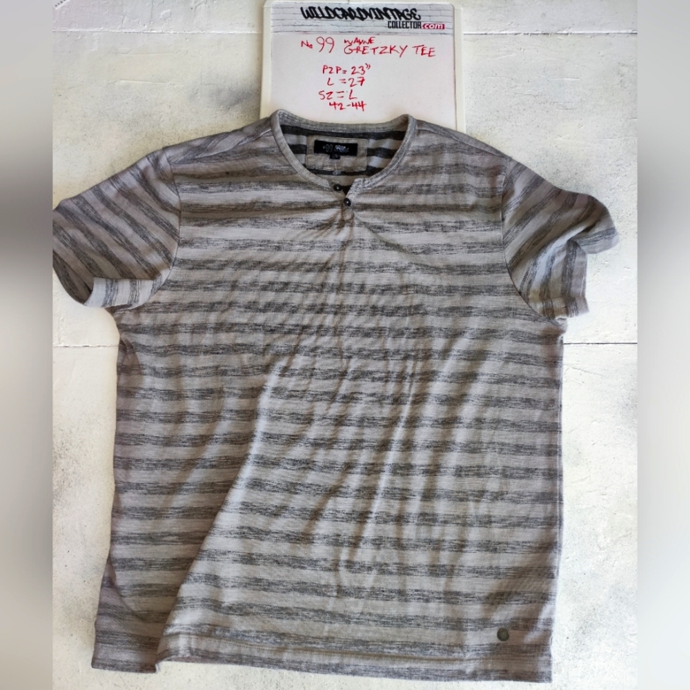 Wayne Gretzky No 99  |striped Men's Shirt size Large